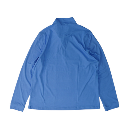 Blue Solid 1/4 Zip Pullover