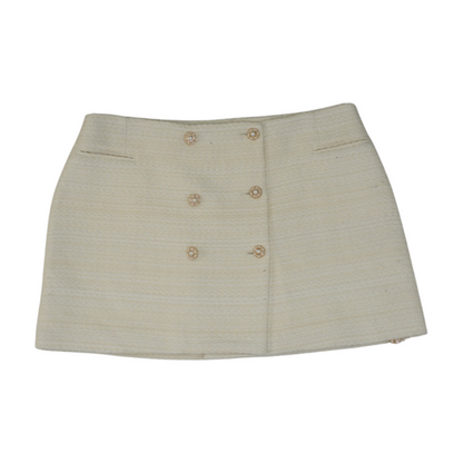 Cream Mini Skirt