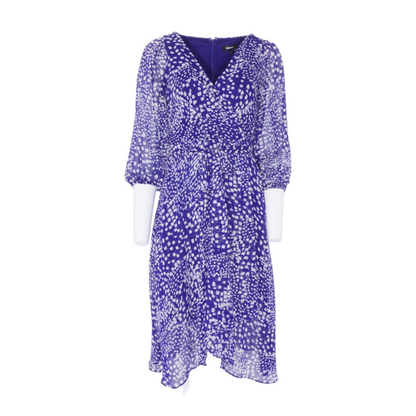 Blue Print Midi Dress