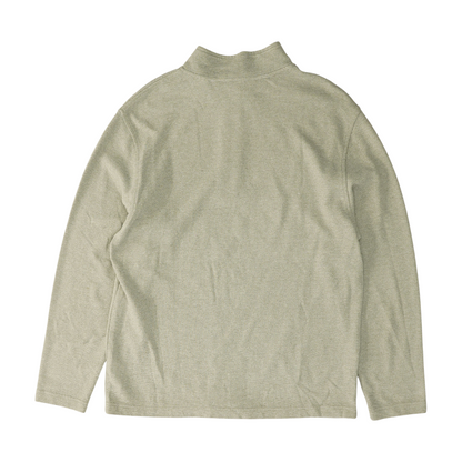 Gray Striped 1/4 Zip Pullover