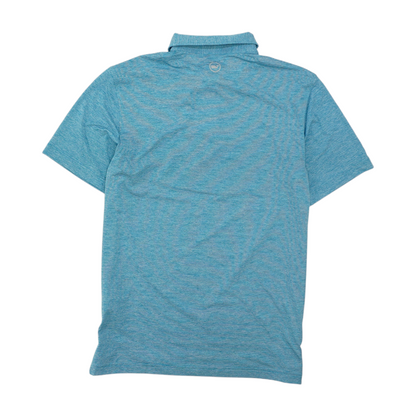 Blue Striped Short Sleeve Polo