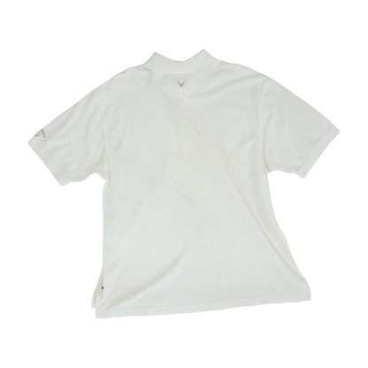 White Solid Short Sleeve Polo