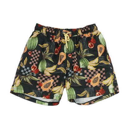 Black Graphic Swim Bottom