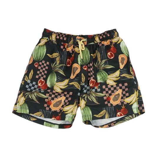 Black Graphic Swim Bottom