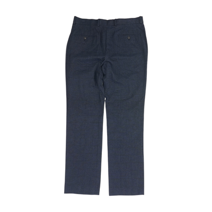 Navy Check Slim Pants