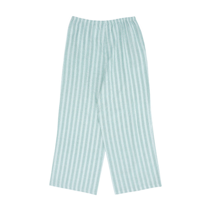 Green Striped Wide Leg Pants