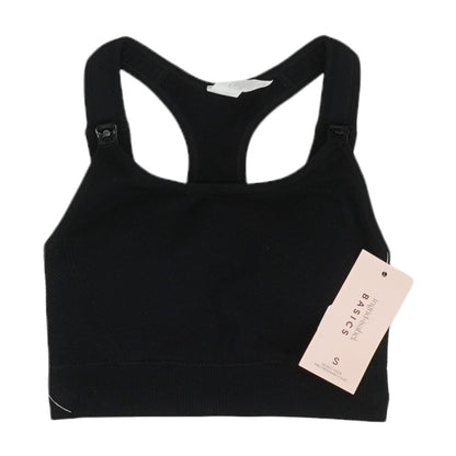 Black Solid Seamless Sports Bra