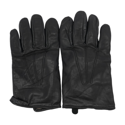 Black Leather Gloves