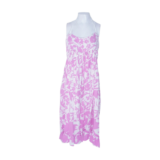 Pink Floral Midi Dress