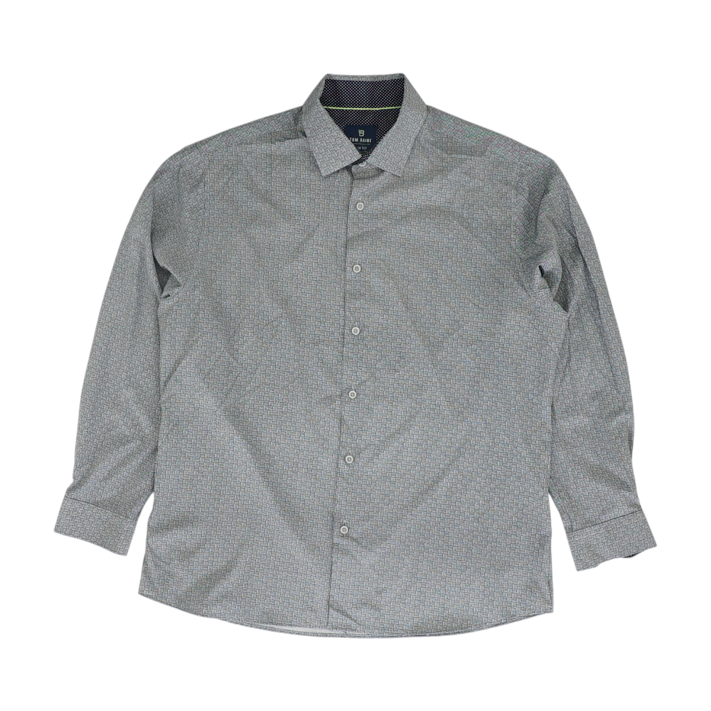 Gray Check Long Sleeve Button Down