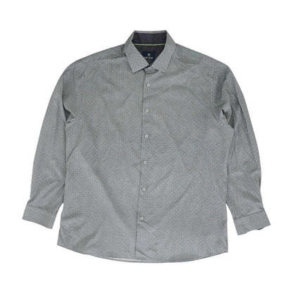 Gray Check Long Sleeve Button Down