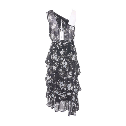 Black Floral Midi Dress