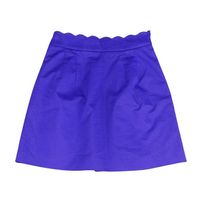 Purple Solid Mini Skirt