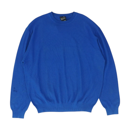Blue Solid Pullover Sweater