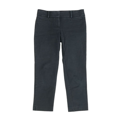 Black Solid Capri Pants