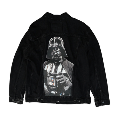 Black Solid Denim Jacket