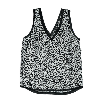 Black Animal Print Blouse