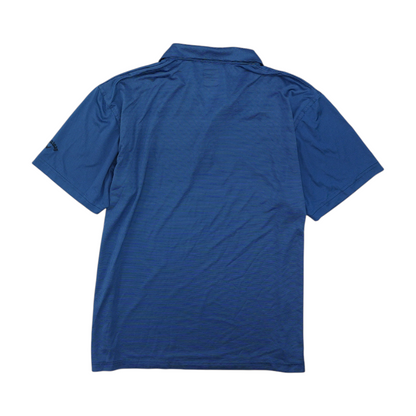 Navy Striped Short Sleeve Polo