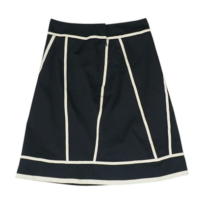 Black Solid Midi Skirt