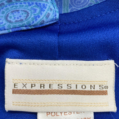 Vintage Blue Print Dress Set