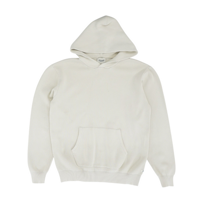Beige Solid Hoodie Pullover
