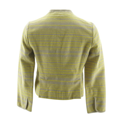 Yellow Striped Cardigan Sweater