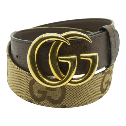Jumbo GG Canvas Belt in Beige/Ebony