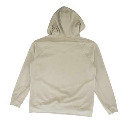 Beige Solid Hoodie Pullover