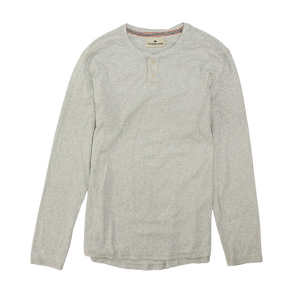 Gray Solid Henley T-Shirt