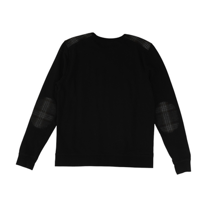Black Color Block Sweatshirt Pullover