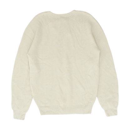 Beige Solid Pullover Sweater
