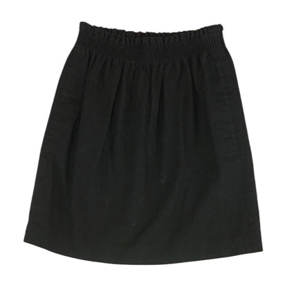 Black Solid Midi Skirt