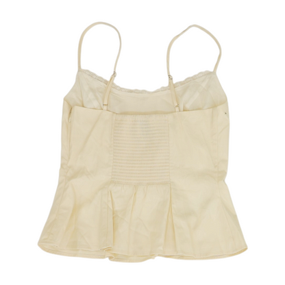 Cream Cropped Blouse