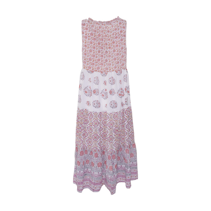White Floral Midi Dress