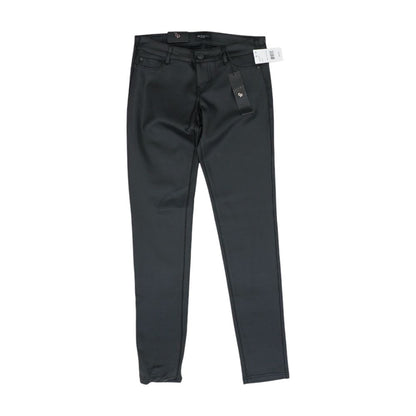 Black Solid Five Pocket Pants
