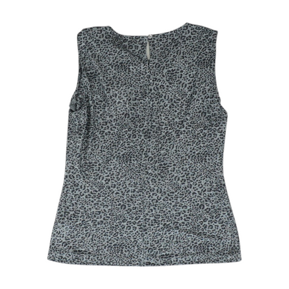 Gray Animal Print Blouse