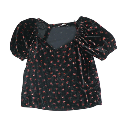Black Floral Blouse