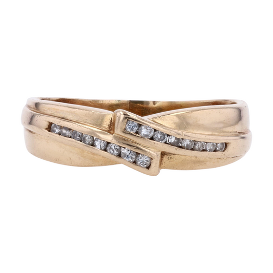 14K Yellow Gold Diamond Band Ring