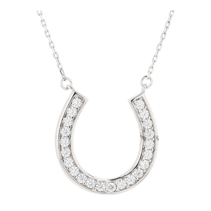 5/8 ctw Sterling Silver Moissanite Pendant Necklace