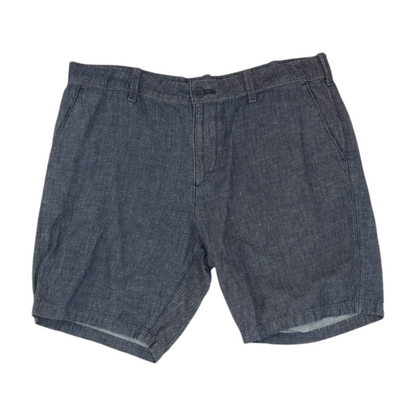 Blue Solid Chino Shorts