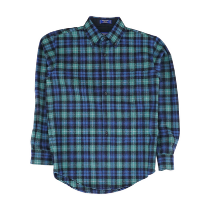 Green Plaid Flannel Button Down