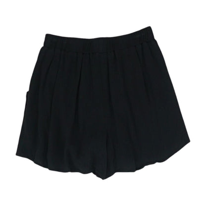 Black Solid Active Shorts