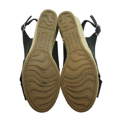 Black Wedged Sandals