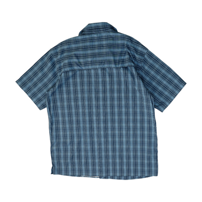 Blue Plaid Outdoor Button Down