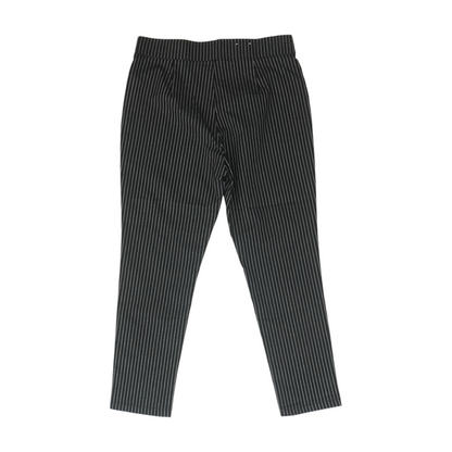 Black Striped Regular Pants