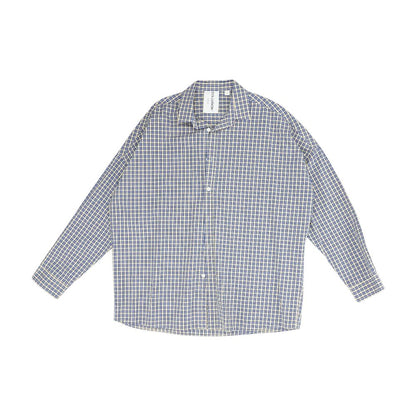 Beige Plaid Long Sleeve Button Down