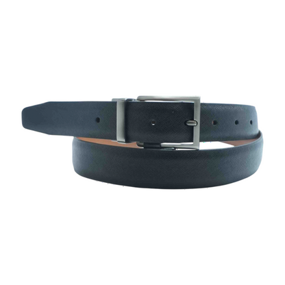 Black Reversible Faux Leather Belt