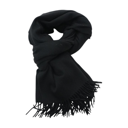 Black 100% Cashmere Scarf