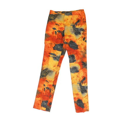 Orange Graphic Dress Pants