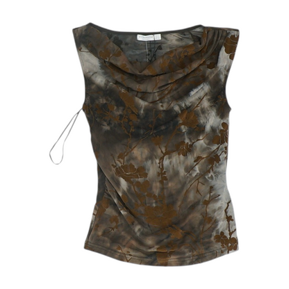 Brown Floral Blouse